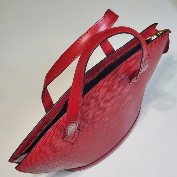 Louis Vuitton Saint Jacques Handbag Red Epi Leather Purse - Picture 7 of 14